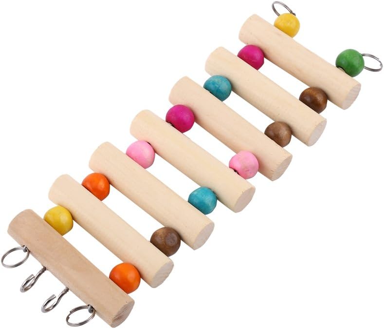 Flexible Elastic Pet Steps Ladder Bridge Swing Toy, Safe Material for Climbing and Swinging, Suitable for Hamsters and Parrots (L（13steps 6 * 30cm）) - Image 3