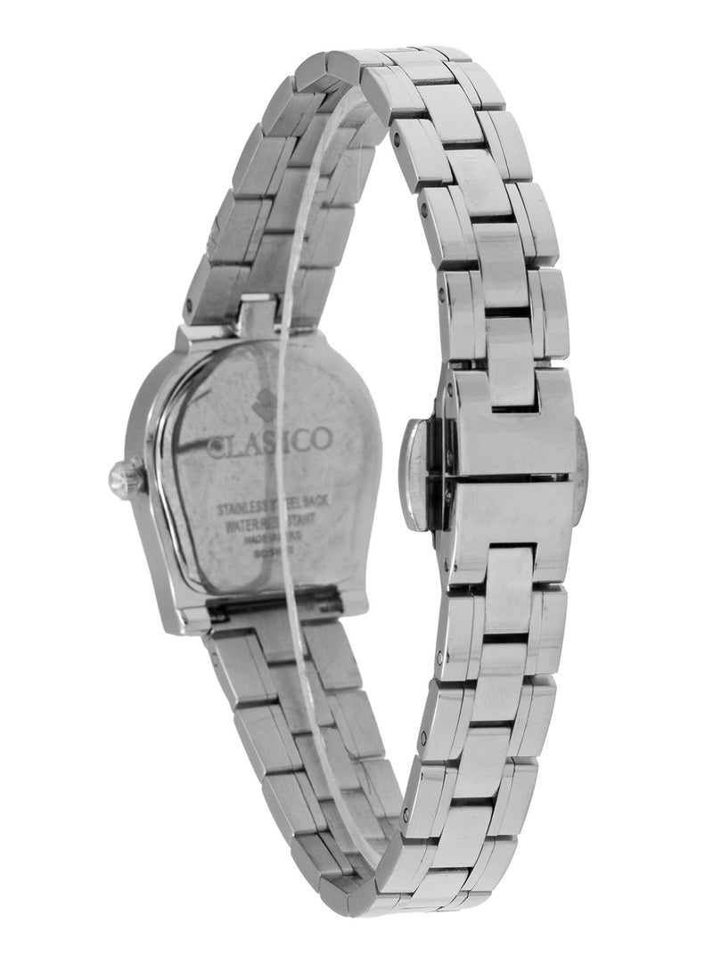 Clasico Hilya Women’s Premium Blue Dial Watch –  Metal Strap, Elegant Design, Quartz Movement, Stainless Steel Back Cover - Image 4