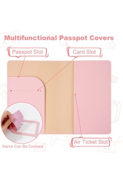 Excefore Luggage Tags, 2 Pcs Airplane Passport Covers and 2 Pcs Luggages, Holder Travel Suitcase Tag Case Organizer, Bag Labels  - Image 5