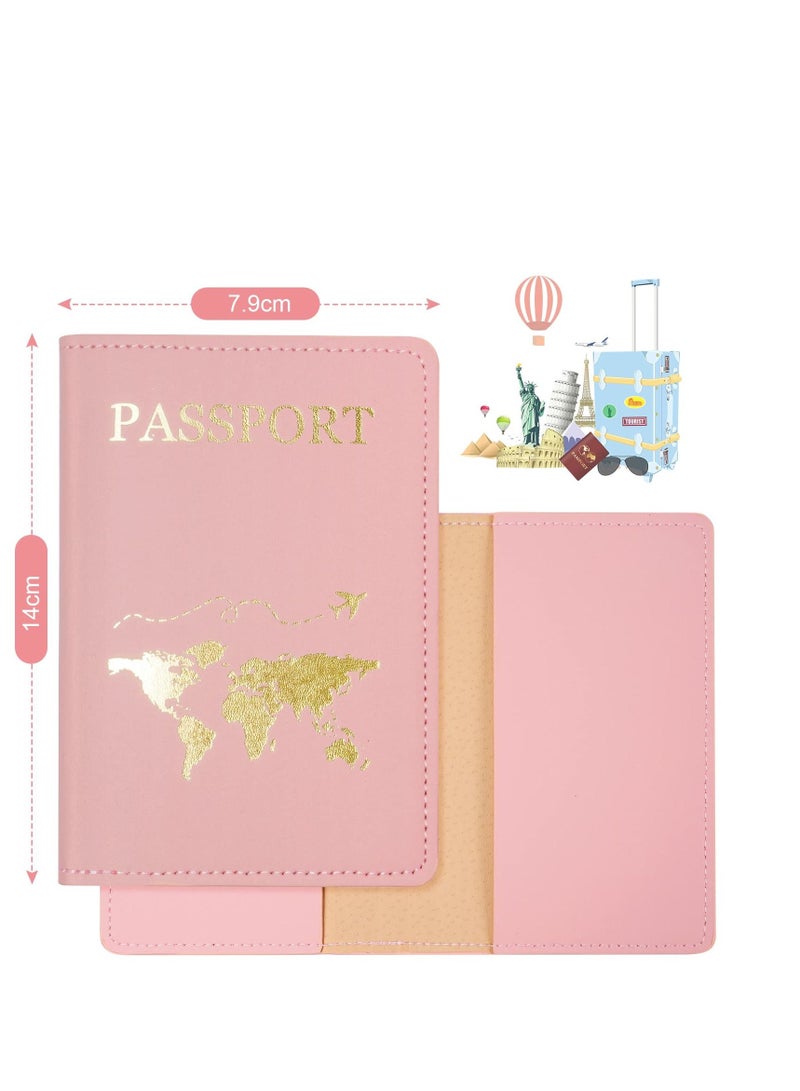 Excefore Luggage Tags, 2 Pcs Airplane Passport Covers and 2 Pcs Luggages, Holder Travel Suitcase Tag Case Organizer, Bag Labels  - Image 2
