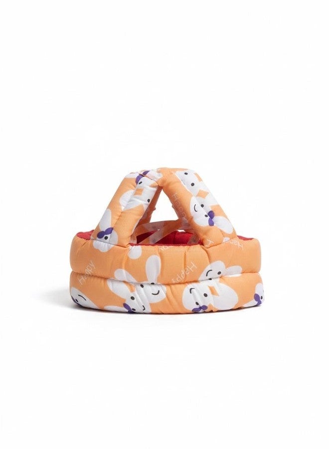 Snugnibble Baby Safety Helmet for 6-12 Months, Protective Head Guard with Bunny Pattern, Orange - Image 3