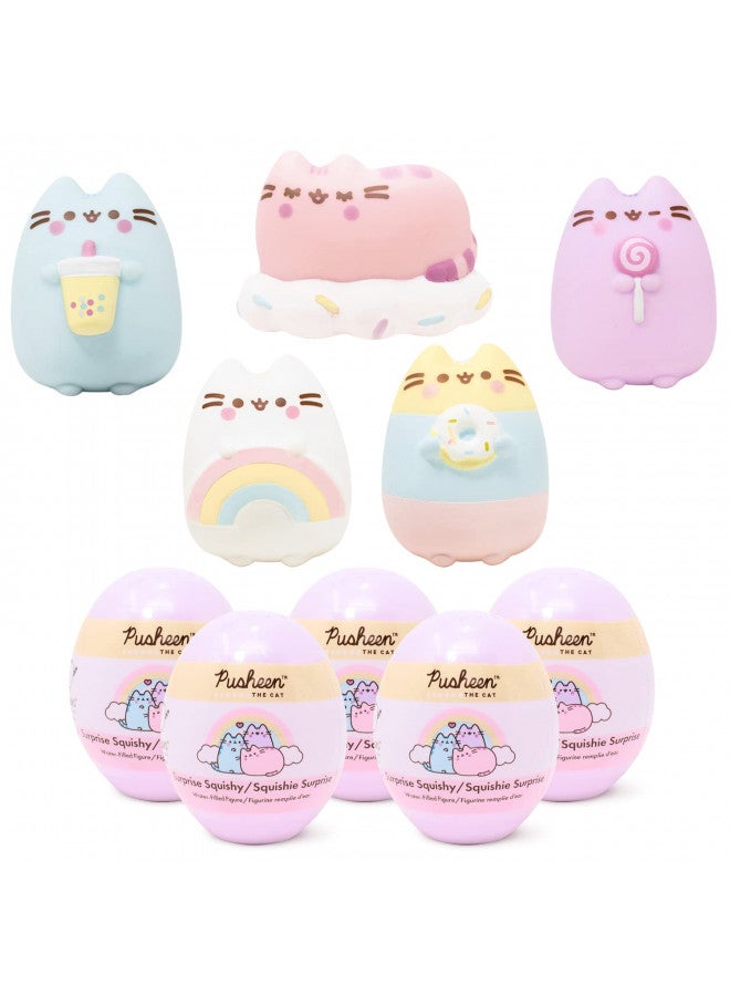 Hamee - Hamee Pusheen The Cat [Surprise Blind Capsule] [Series 2] Cute Water Filled Squishy Toy [Birthday Gift Bags, Party Favors, Gift Basket Filler, Stress Relief Toys] - (5 PC. Set) (One of Each Style) - Image 1