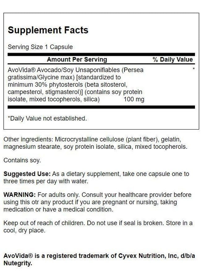 Swanson Avovida 100 Milligrams 60 Capsules (3 Pack) - Image 2