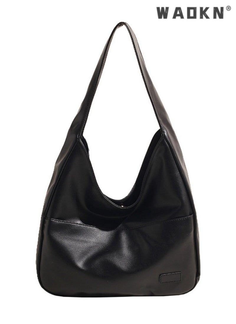 WAOKN Fashionable Simple Underarm Bag Women'S Daily Commuting Pleated Adjustable Shoulder Strap Handbag High Quality Pu Leather Shoulder Bag,Crossbody Bag Shoulder Bag Handbag for Travel Work  - Image 1