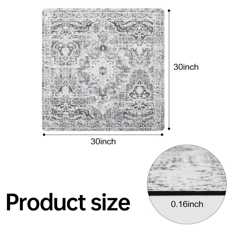 OJIA Stair Treads Non-Slip Landing Rug 31"x31" Matching Mat for Wooden Steps, Square Capet Stair Treads Rubber Backing Stair Runner Anti-Slip Stair Landing Mat - Image 3