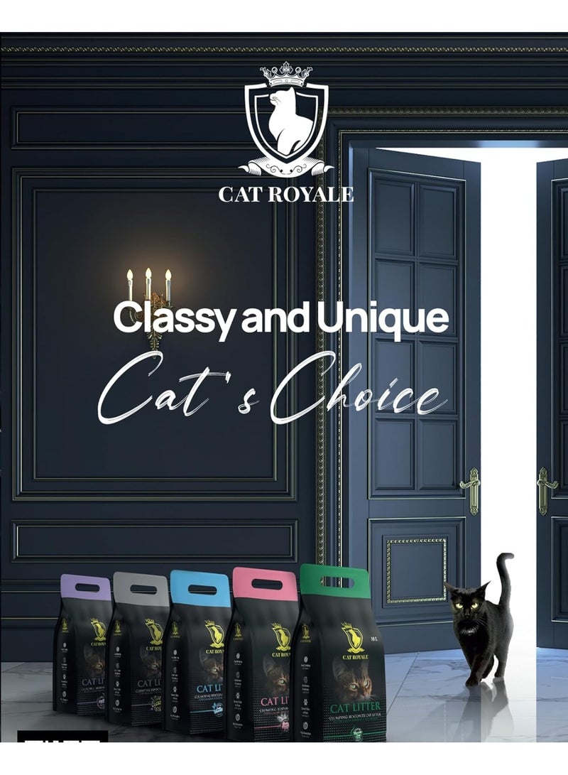 Cat Royale Lavender Scent Clumping Cat Litter, 5L, Natural Bentonite, 99.5% Dust Free, Fast Firm Clumps, High Absorption, Low Tracking, Long Lasting Freshness - Image 3