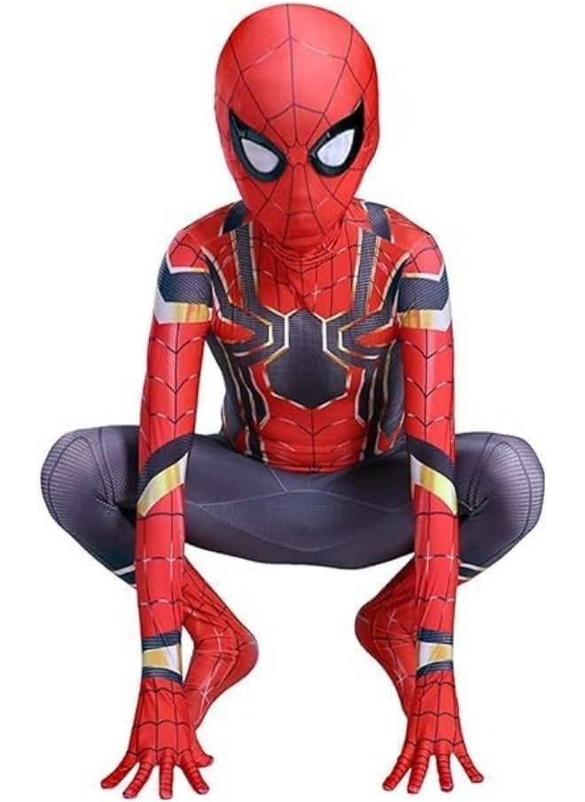 GGEROU Superhero Costume Cosplay Set, 3D Style Superhero Role-playing Full Bodysuit, Kids Spiderman Dress Up Spandex Jumpsuit  - Image 4