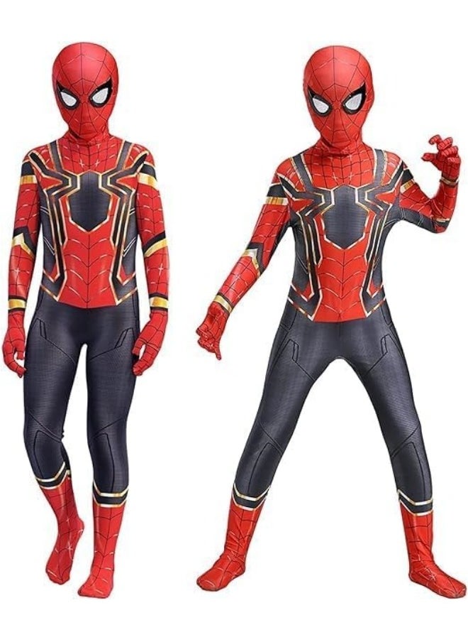 GGEROU Superhero Costume Cosplay Set, 3D Style Superhero Role-playing Full Bodysuit, Kids Spiderman Dress Up Spandex Jumpsuit  - Image 5