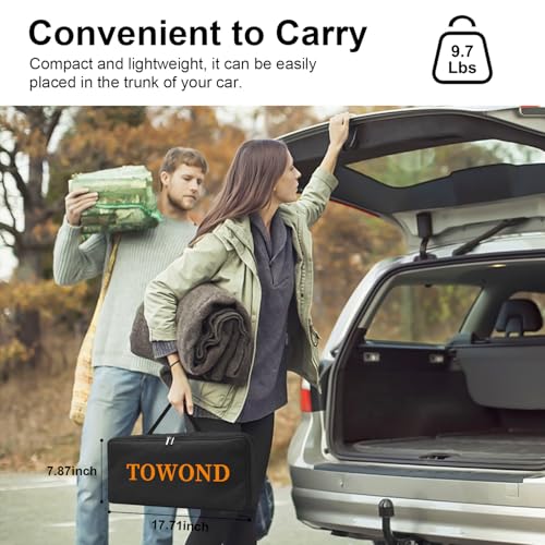 TOWOND Outdoor Projector Screen with Stand, TOWOND 120 inch Projection Screen, Movie Screen 16:9 HD Foldable Anti-Crease Support Double Sided with Carry Bag for Outdoor Indoor - Image 2