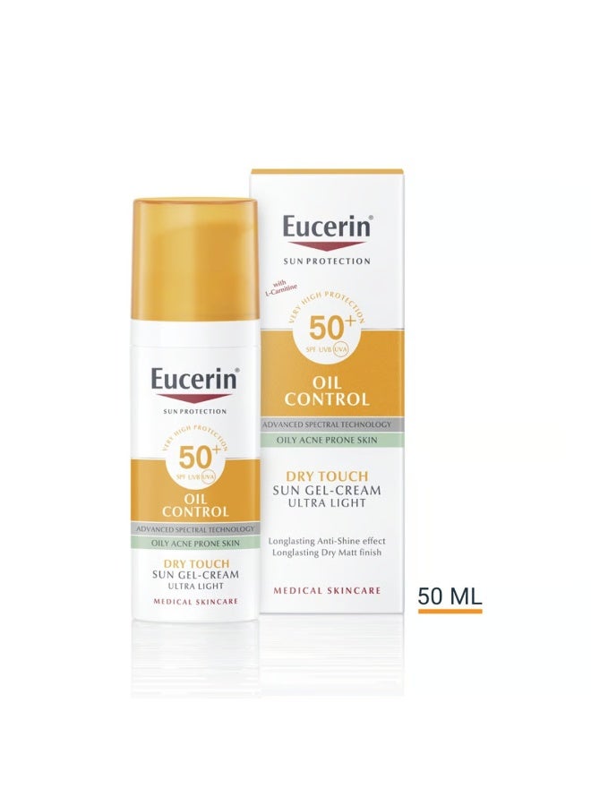 Eucerin Oil Control Sun Gel-Cream Dry Touch SPF50+ Sunscreen 50ml - Image 4