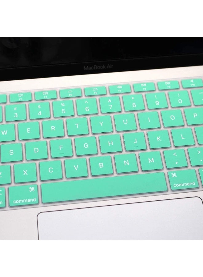 مافانز تخطيط اللغة الإنجليزية الأمريكية غطاء لوحة مفاتيح سيليكون لجهاز MacBook Air 13" 2020 مع نموذج Touch ID:- A2179/A2337 شريحة M1، ملحقات لوحة المفاتيح" أخضر نعناعي - Image 4
