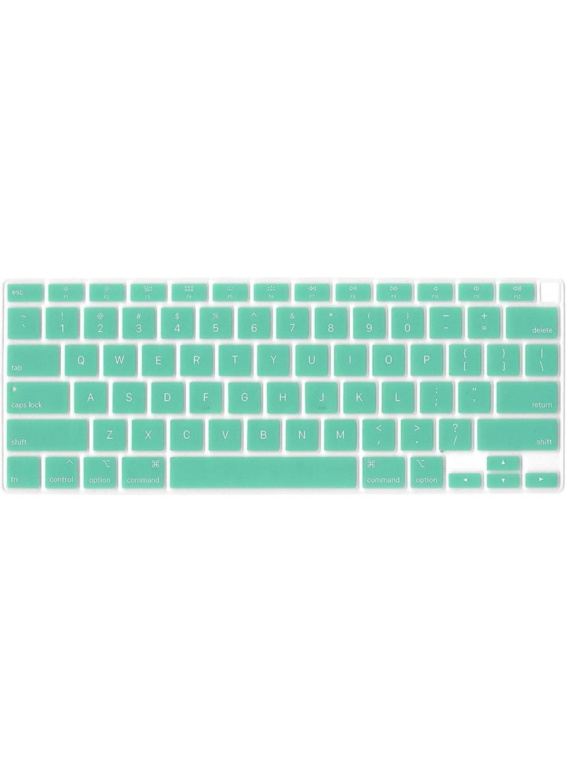 مافانز تخطيط اللغة الإنجليزية الأمريكية غطاء لوحة مفاتيح سيليكون لجهاز MacBook Air 13" 2020 مع نموذج Touch ID:- A2179/A2337 شريحة M1، ملحقات لوحة المفاتيح" أخضر نعناعي - Image 1