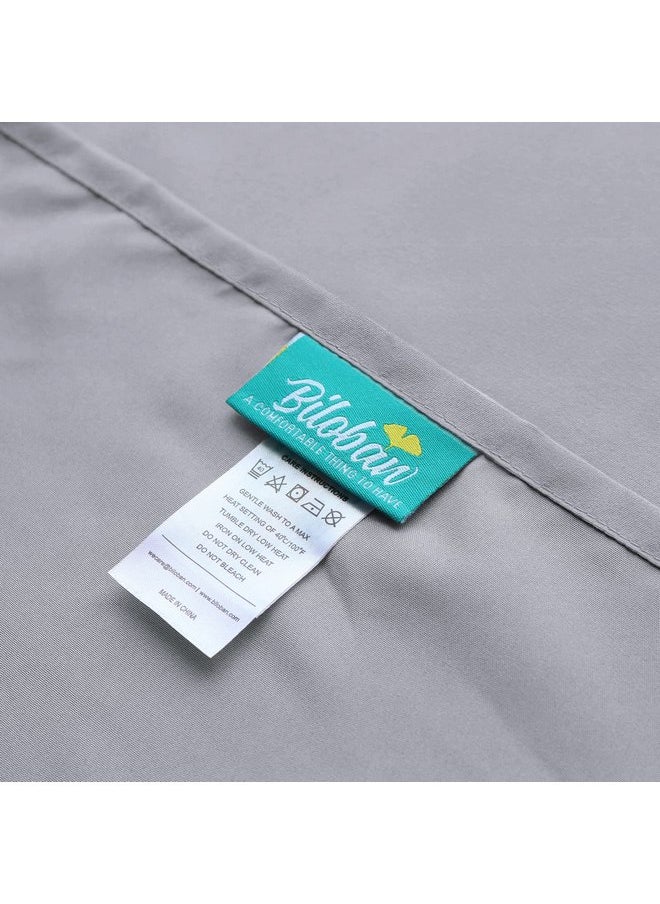 Biloban - Standard Size Daycare/Pre-School Cot Sheet, Children’s Naptime Cot Sheet, Grey, Breathable Microfiber Nap Sheet for Boys and Girls,23" x 51" - Image 1