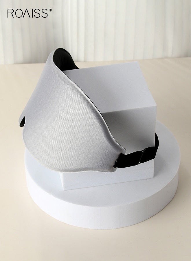 roaiss Unisex 3D Contoured Sleep Mask Features Light Blocking Design with Pressure Free Memory Foam, Adjustable Head Strap, Ergonomic Contour Shape, Perfect for Naps, Travel, and Daily Sleep, Blocks Light for Complete Darkness Gray - Image 2