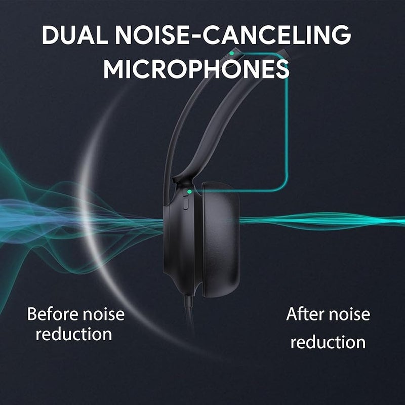 UH37 UC Dual Professional USB Headset with Microphone - Image 4