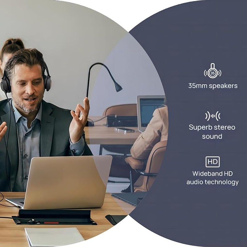 UH37 UC Dual Professional USB Headset with Microphone - Image 5