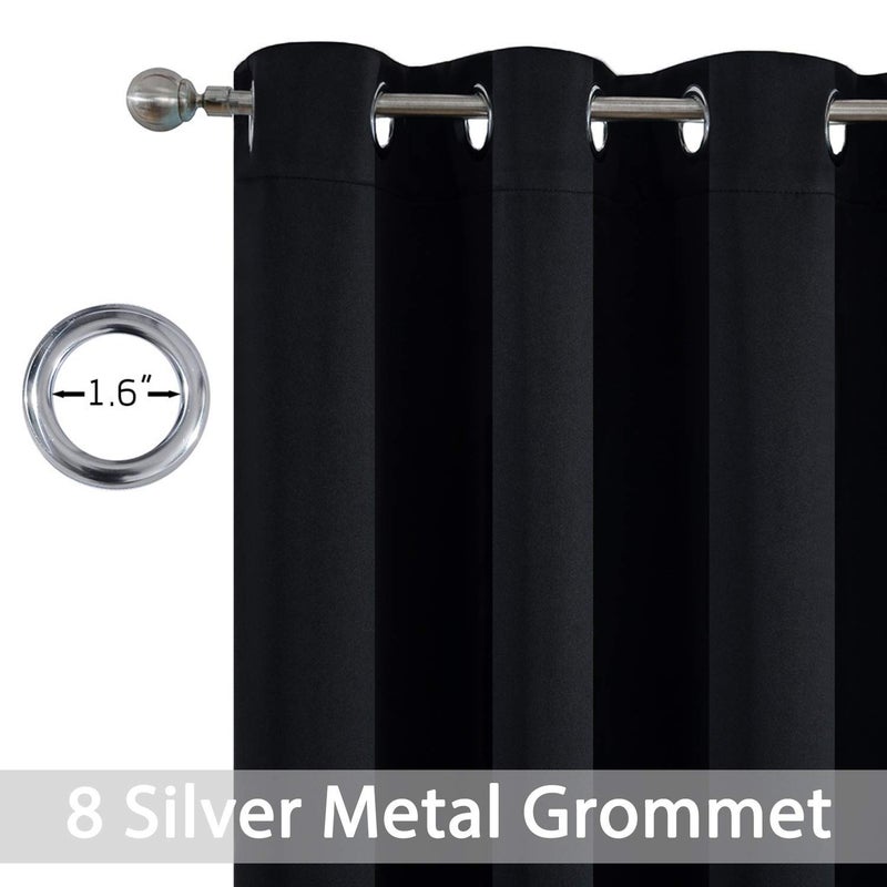 Yakamok 84 Inch Long Blackout Curtains for Bedroom, Thermal Insulated Room Darkening Black Curtains, Light Blocking Blackout Drapes for Living Room- 2 Panels,52 Inch Width - Image 5