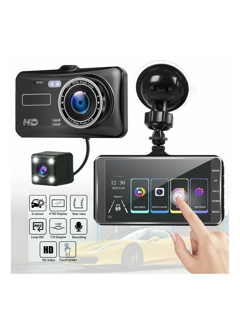 Generic 4 Inch HD 1080P Lens Car DVR Touch Screen Dash Cam Camera Video Recorder  - Image 2
