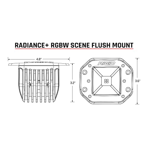 RIGID INDUSTRIES 682153 Radiance+ Scene RGBW Flush Mount | Pair - Image 3