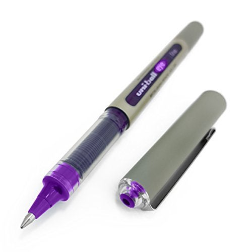 Uni-Ball-EYE Uni-Ball - UB-157 Rollerball Pens - 0.7mm Nib - Violet Purple Ink - Wallet of 8 - Image 2