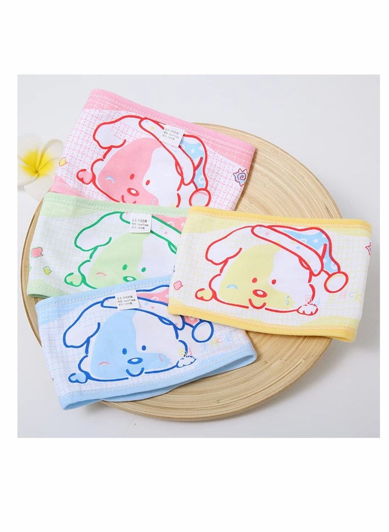 KASTWAVE 4 Pcs Cartoon Baby Belly Band Infant Umbilical Hernia Belt Baby Belly Belt Newborn Infant Belly Wrap Newborn Belly Binder (Yellow Green Blue Pink)  - Image 5