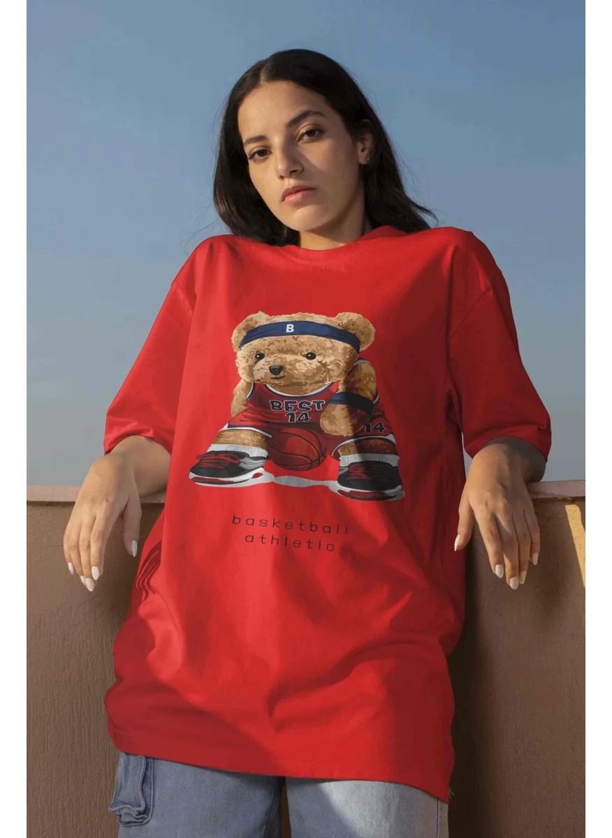 دوغ فش Printed Orange Oversize Unisex Tshirt