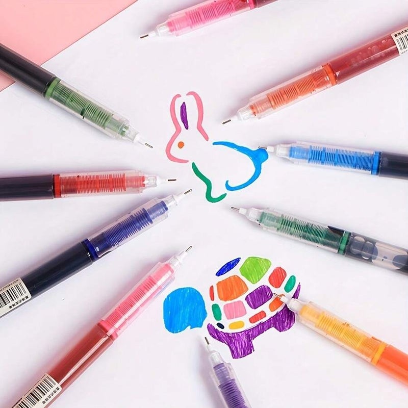 Shein 12 Quick-Dry Gel Ink Pens 0.5mm Carbon Tip - Ideal for Students, Teacher Rewards, School Supplies, Teacher Gifts, 12 Colors, Halloween Theme, Back to School - One Size - Image 4