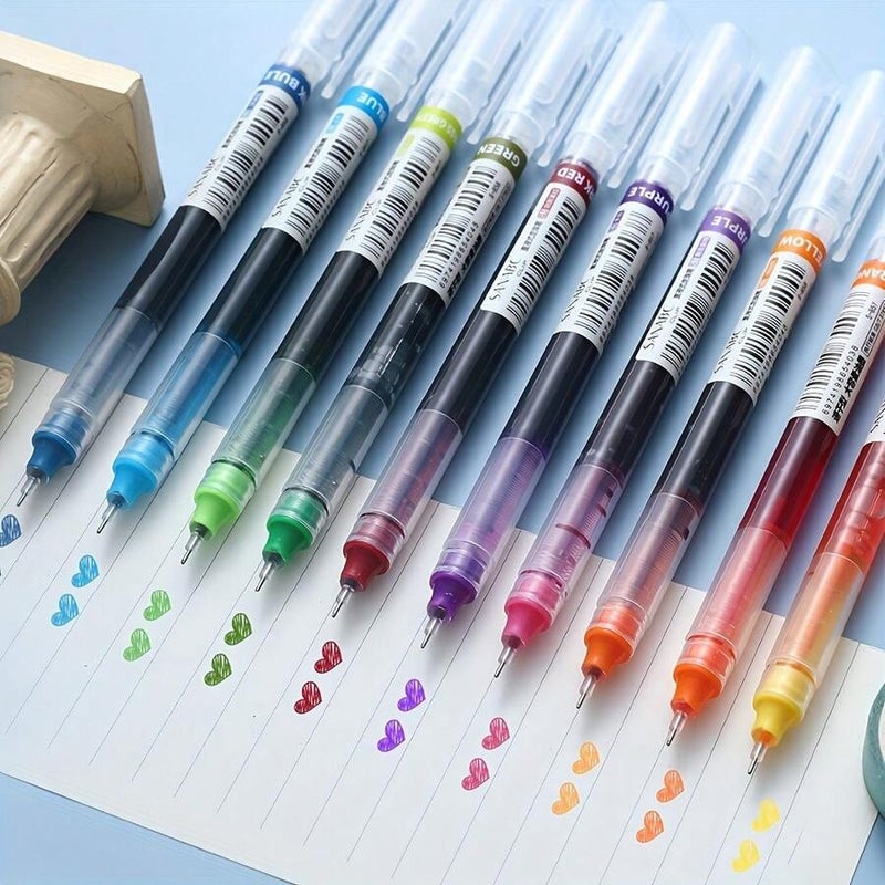 Shein 12 Quick-Dry Gel Ink Pens 0.5mm Carbon Tip - Ideal for Students, Teacher Rewards, School Supplies, Teacher Gifts, 12 Colors, Halloween Theme, Back to School - One Size - Image 3