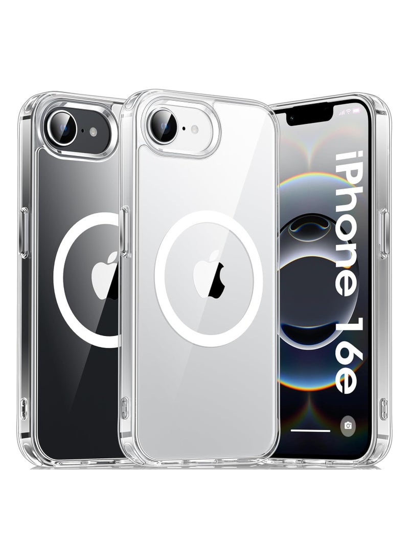 Compatible with Iphone 16e Clear Case Iphone 16e Magnetic Case Slim Transparent Flexible Shockproof Bumper Hard PC Back Phone Magnetic Case for Iphone 16E 2025 Mag safe Case - Image 1