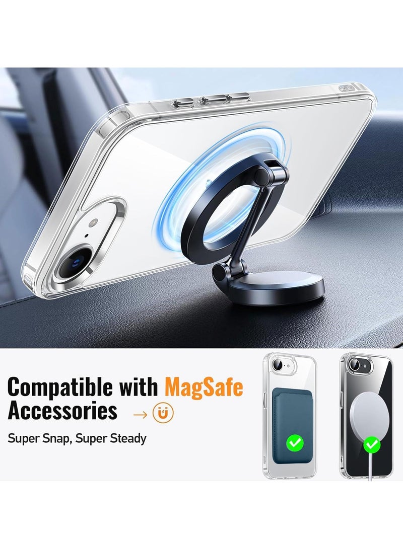 Compatible with Iphone 16e Clear Case Iphone 16e Magnetic Case Slim Transparent Flexible Shockproof Bumper Hard PC Back Phone Magnetic Case for Iphone 16E 2025 Mag safe Case - Image 2