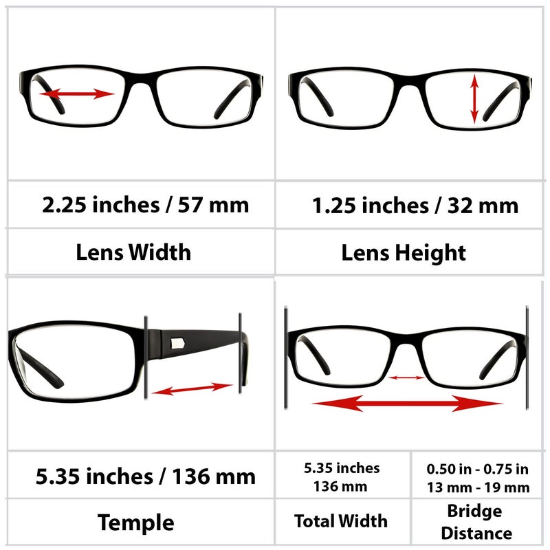 TruVision Readers نظارات قراءة TruVision - 9504H - عبوة 3 - أسود - 2.50 - Image 3