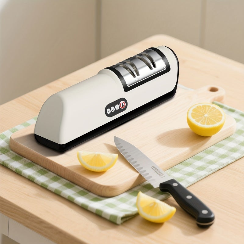 PETO Professional Electric Knife Sharpener - USB-C Fast Charging with Storage Box | 20° Precision Blade, Suitable for Damaged Knives, Ceramics & Multi-Tools | Essential for Camping & Kitchen - Image 2