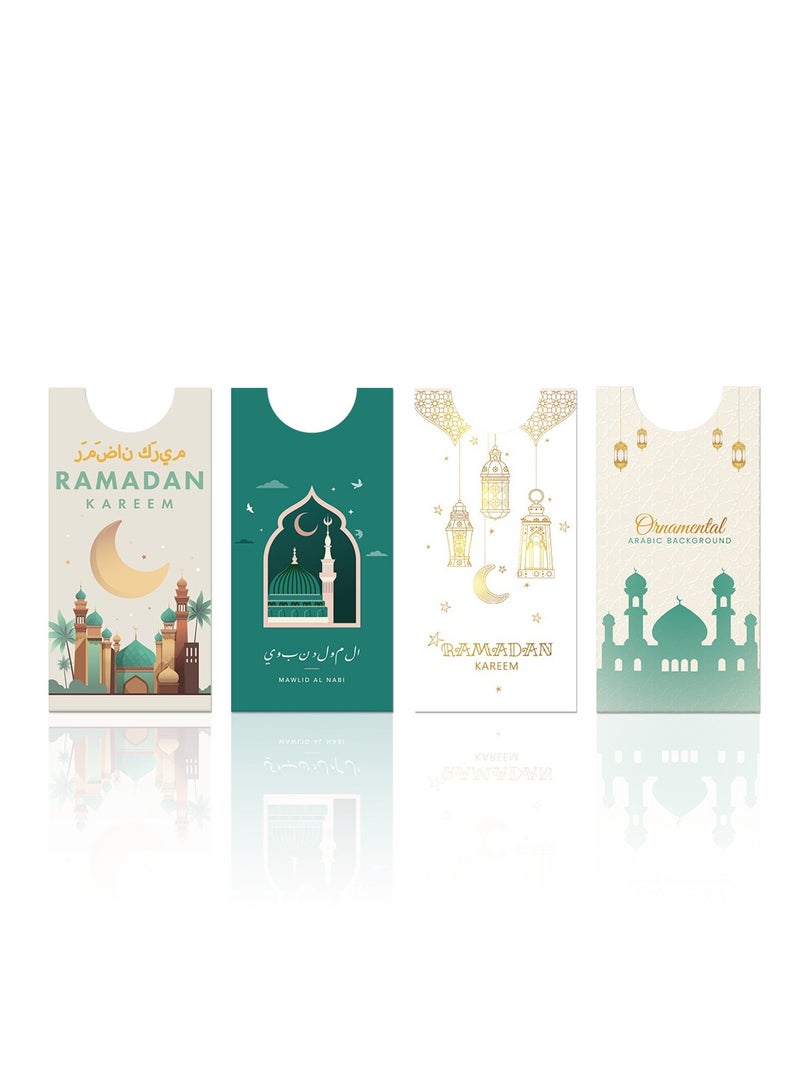 Generic 12pcs Red Envelopes for Eid Festival Eid Money Packet Eid Envelopes Ramadan Mubarak Envelopes Eid Celebrations Envelopes Eid Cash Envelopes Islam Cards Envelopes Paper Blue  - Image 1
