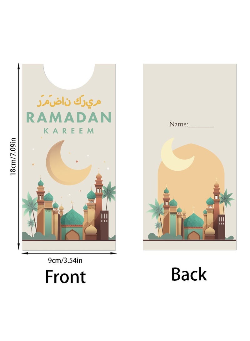 Generic 12pcs Red Envelopes for Eid Festival Eid Money Packet Eid Envelopes Ramadan Mubarak Envelopes Eid Celebrations Envelopes Eid Cash Envelopes Islam Cards Envelopes Paper Blue  - Image 2