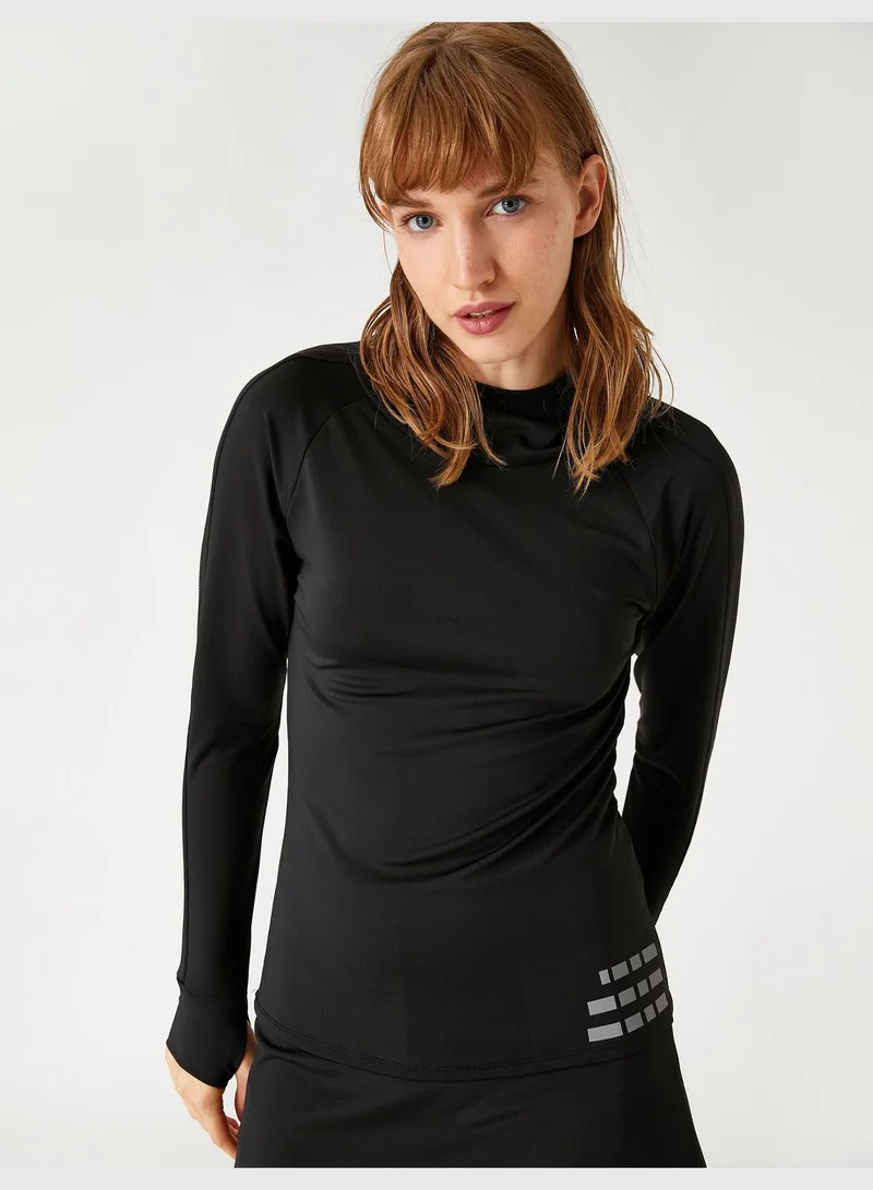 كوتون Ebru Şallı Loves Koton Sport - Sports Hoodie Slim Fit