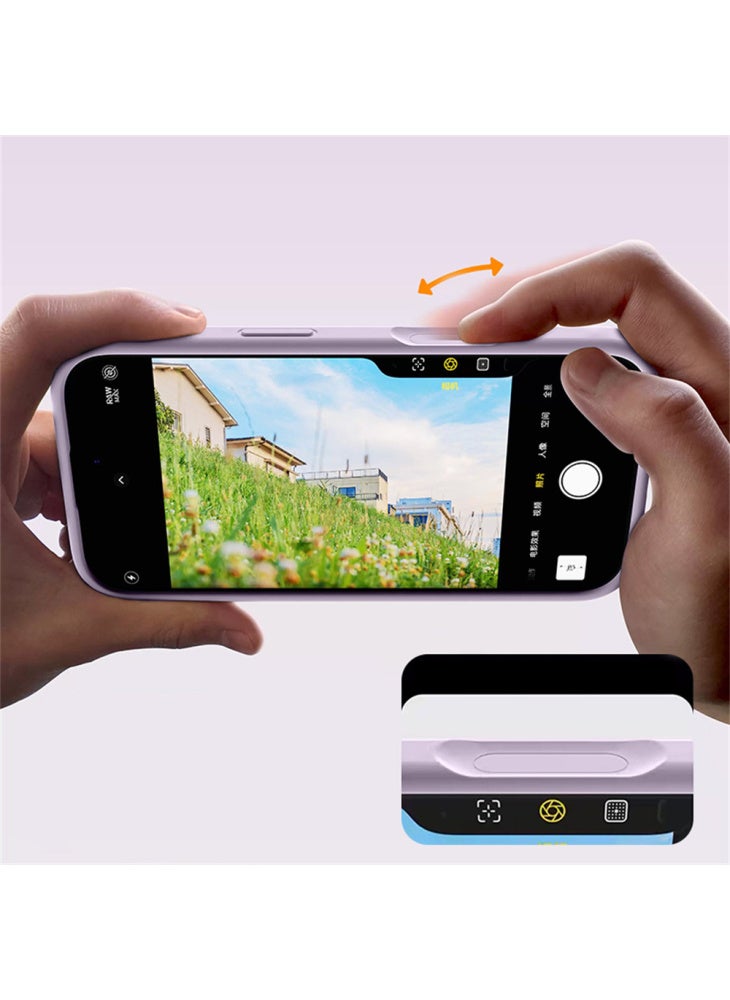جراب لهاتف iPhone 16 Pro Max مزود بمسند دوار من السيليكون السائل + غطاء هاتف PC مع زر تحكم باللمس للكاميرا - أبيض عتيق - Image 3