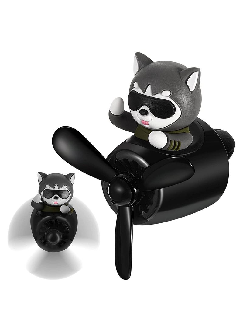 SYOSI Car Air Fresheners Black Husky Dog Pilot Car Diffuser Cute Car Perfume Funny Car Fragrance Car Decorations - Image 1