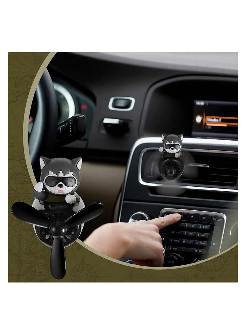 SYOSI Car Air Fresheners Black Husky Dog Pilot Car Diffuser Cute Car Perfume Funny Car Fragrance Car Decorations - Image 5