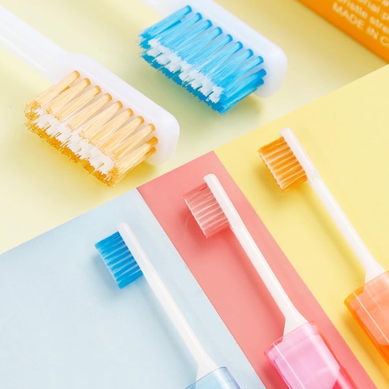 Hannea فرشاة أسنان سفر HANNEA® 6 قطع، فرشاة أسنان صغيرة قابلة للطي مع علبة فرشاة أسنان، فرشاة أسنان بحجم السفر ناعمة ومحمولة، فرشاة أسنان صغيرة مغلفة بشكل فردي للسفر والتخييم - Image 5