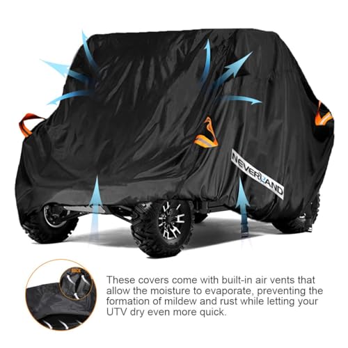 NEVERLAND UTV Cover Heavy Duty Ranger Cover Waterproof 4-6 Seater Side by Side Covers 4 Door All Weather Storage with Reflective Strip Compatible with Polaris RZR General Can-Am Yamaha SxS - Image 5