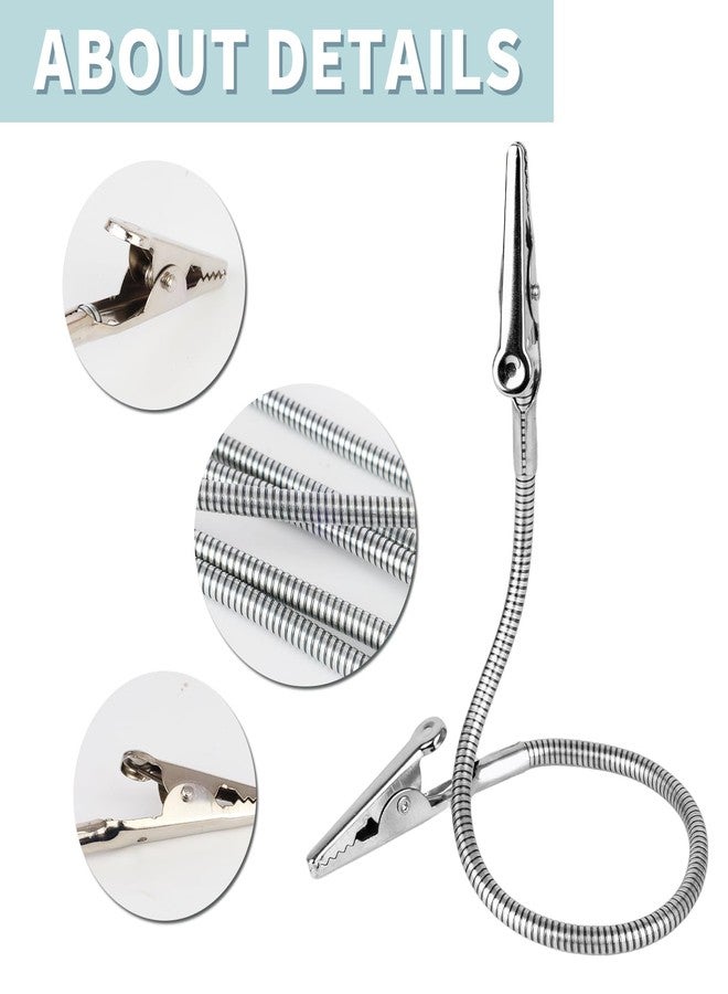 Xinally 10-Pack Double-Headed Alligator Clip Holders,11.02 Inch Long Display Organizer, Bendable Flexible Arms for Office Memos, Photos & DIY Metal Double-Sided Design with Mini Prongs - Image 3