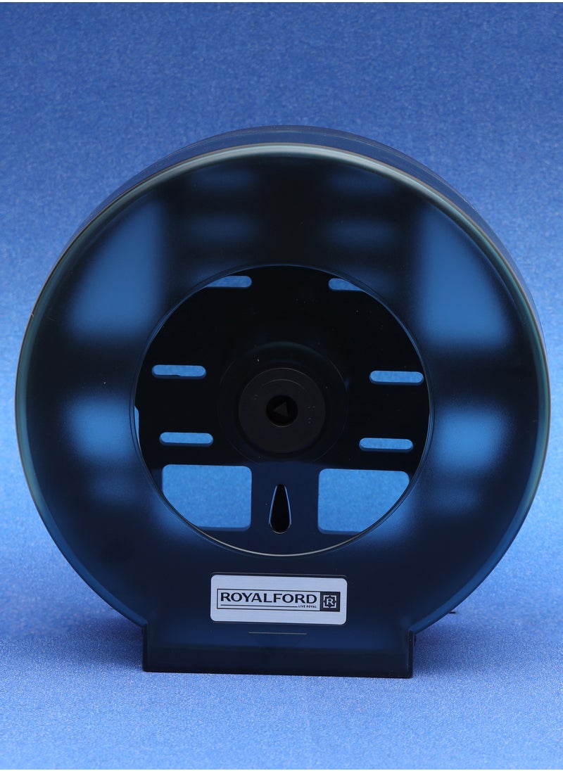 Royalford - Royalford Paper Roll Dispenser- RF10731| Round Paper Tissue Holder| Wall Mounted|  Key Lock Mechanism| Vertical Access Window| Space Saving Design - Image 1