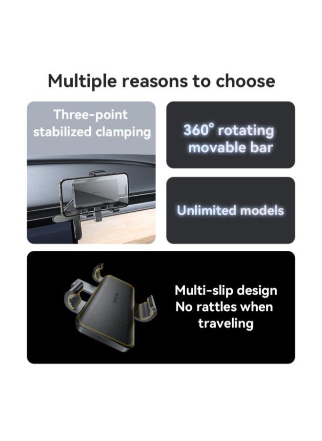 Yesido - C250 360 Rotation Three-point stabilized clamping Hover Screen Snap-on Press Clip Phone Holder - Image 1