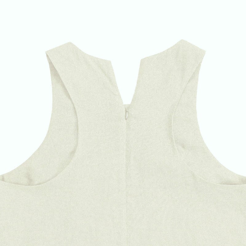 Rainday Women's Linen Dress Sleeveness Loose Dresses Casual Maxi Dress with Pockets(Z3019WH,XL) - Image 5
