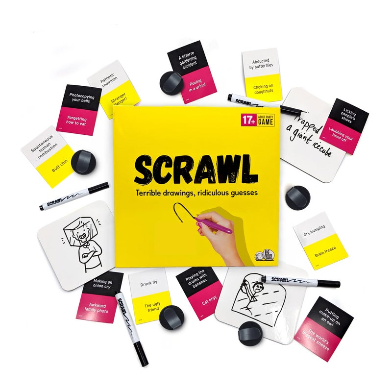 BIG POTATO Scrawl Adult Board Game | Terrible Drawings and Ridiculous Guesses | Hilarious Board Game for Adults - Image 2