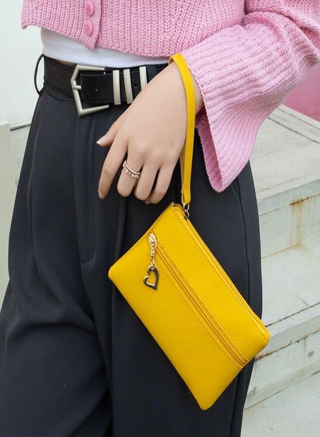junelux Double Zipper Women's Clutch Bag |2025 New Coin Purse Ladies ID Card Bags | PU Leather Key Bags Fashion Portable Long Wallets (Turquoise Blue) - Image 2