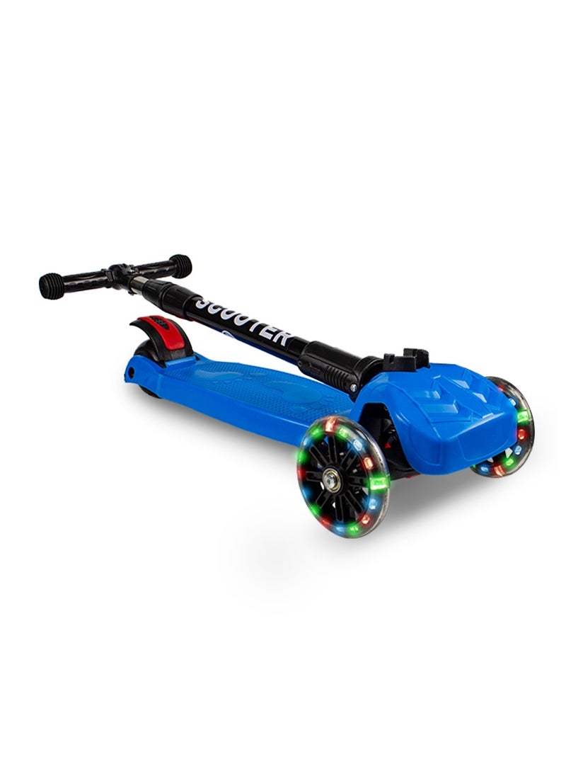 UKR UKR Kids Classic 3-Wheel Folding Kick Scooter - Adjustable Handlebar & Light-Up Wheels for Ages 3 to 6 | Fun Scooter for Toddler Girls & Boys  - Image 3