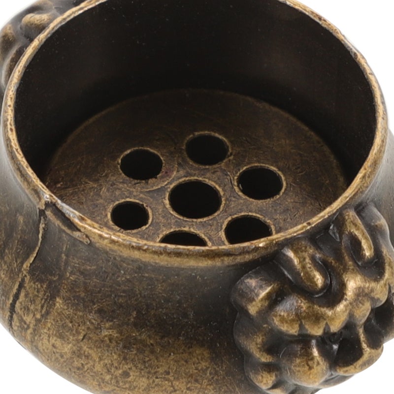 🏠 حامل أعواد بخور صغير قديم م سبيكة الز ك لحاوية الرماد لغرفة التأمل والمكتب ب ي فاتح - Image 2