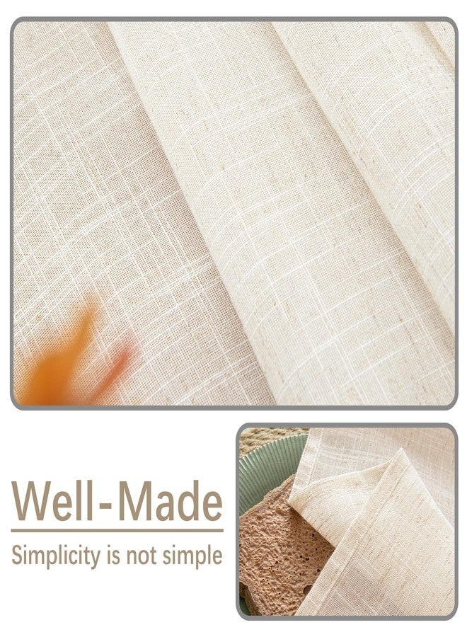 Karseteli Natural 100% Polyester Textured Rectangle Tablecloth, Slubby Lightweight Table Cloth 60 x 84 Inch, Water Resistant Stain Resistant Farmhouse Burlap Table Cover for Kitchen Dining Room - Image 4