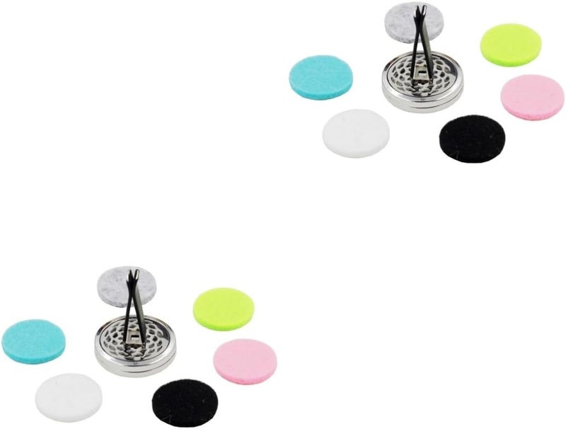 FAVOMOTO 2pcs Car Air Perfume Diffuser Clip Vent Clip with Random Color Refill Pads Stylish Design for Office Bathroom Enjoy Anytime - Image 1